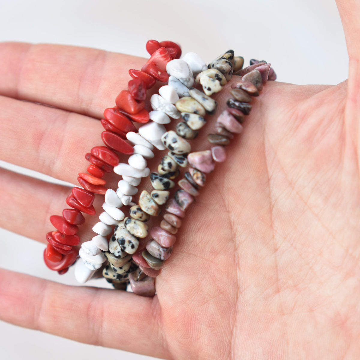 Rhodonite Gemstone Toggle Bracelet