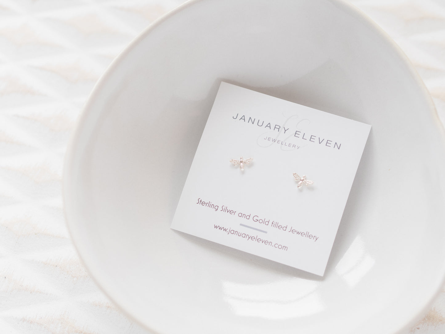 Sterling Silver Bee stud earrings
