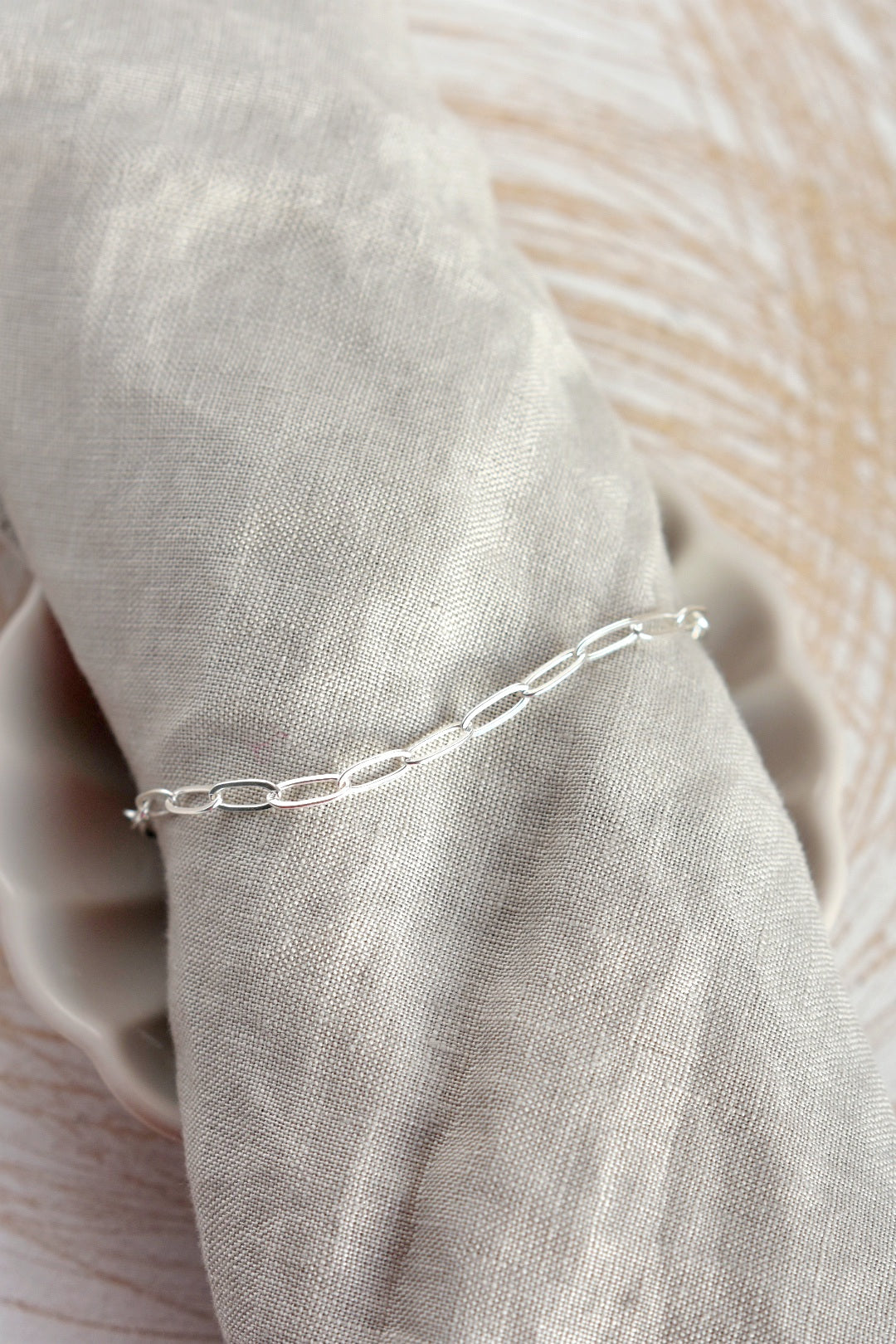 Drawn Cable Chain Bracelet in Sterling Silver