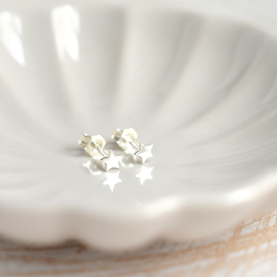 Sterling Silver Star Earrings-earrings-January Eleven
