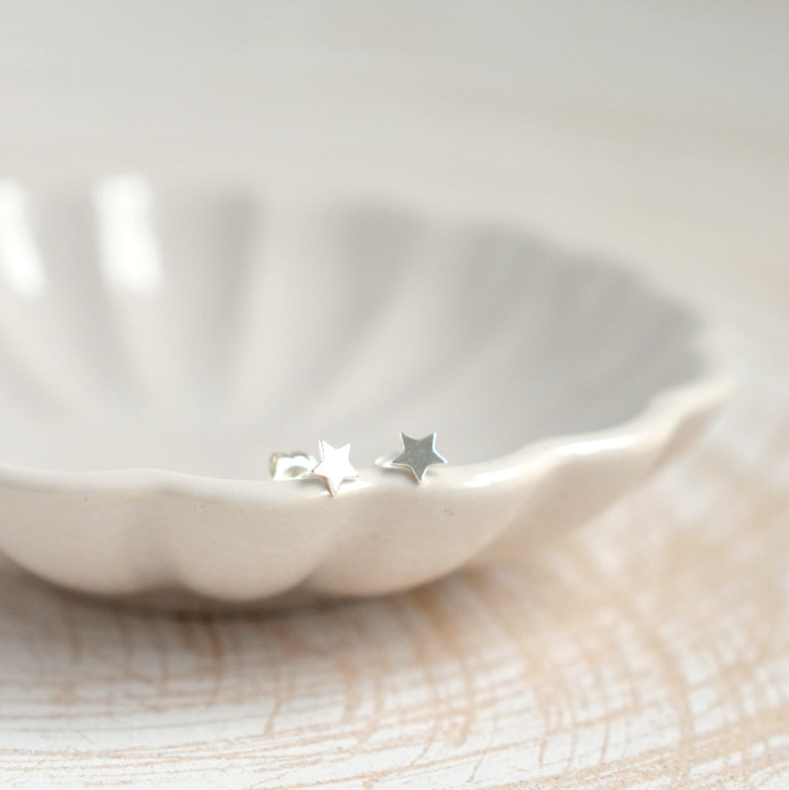 Sterling Silver Star Earrings-earrings-January Eleven
