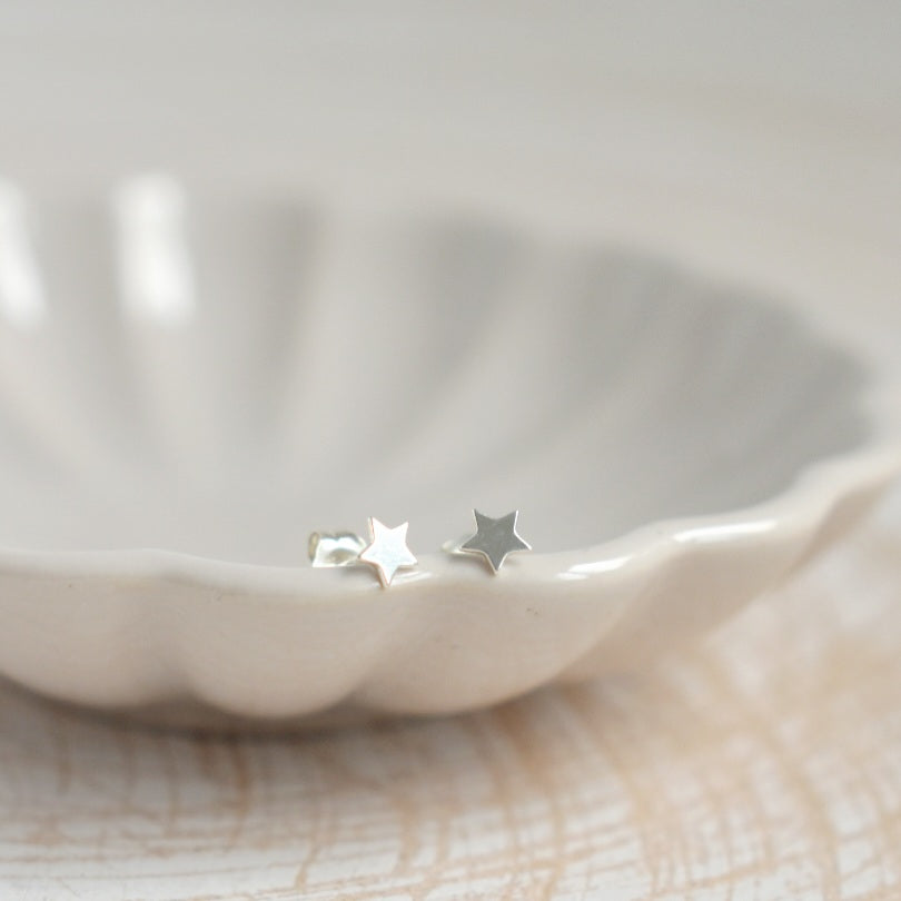 Sterling Silver Star Earrings-earrings-January Eleven