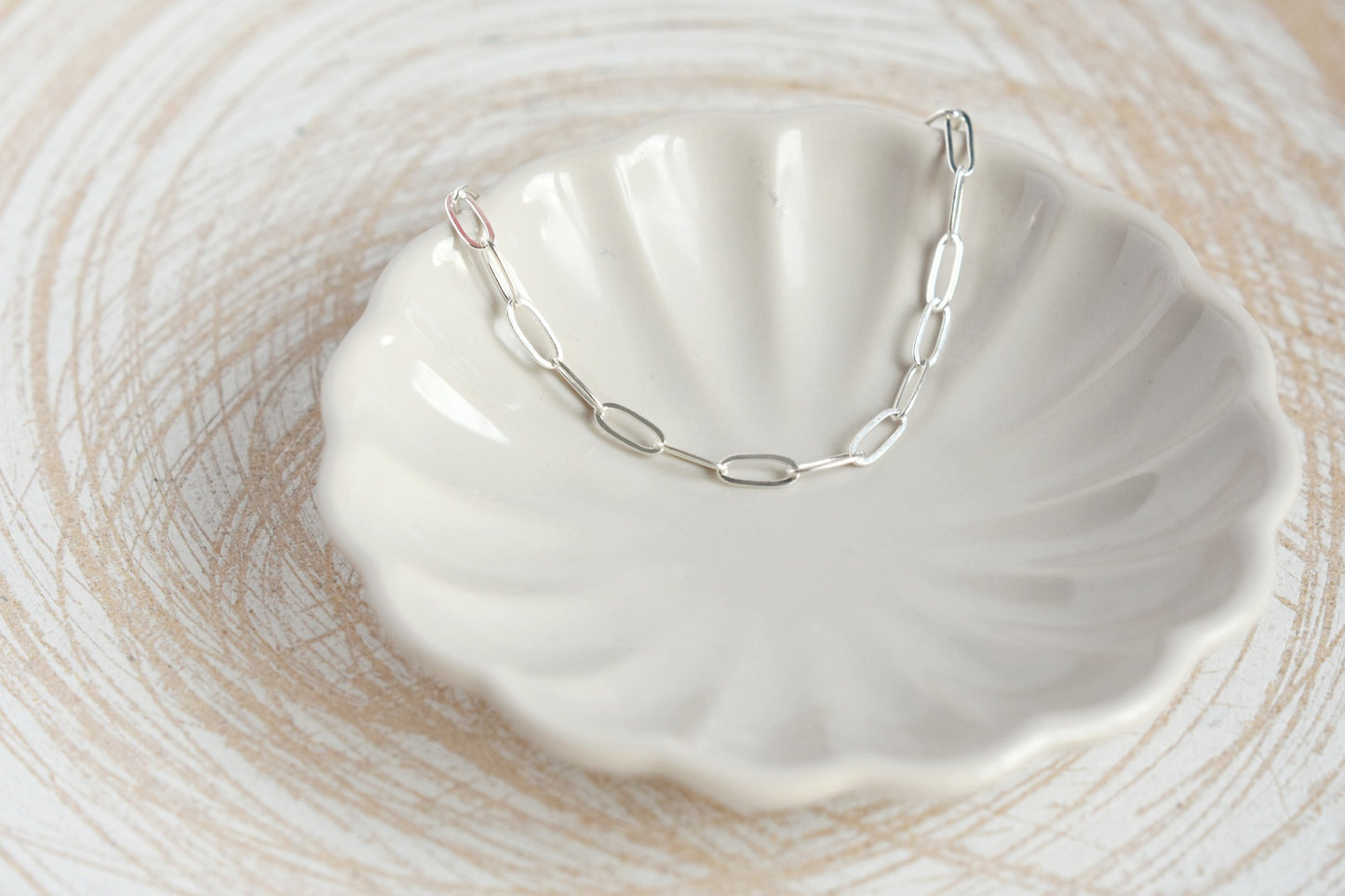 Drawn Cable Chain Bracelet in Sterling Silver