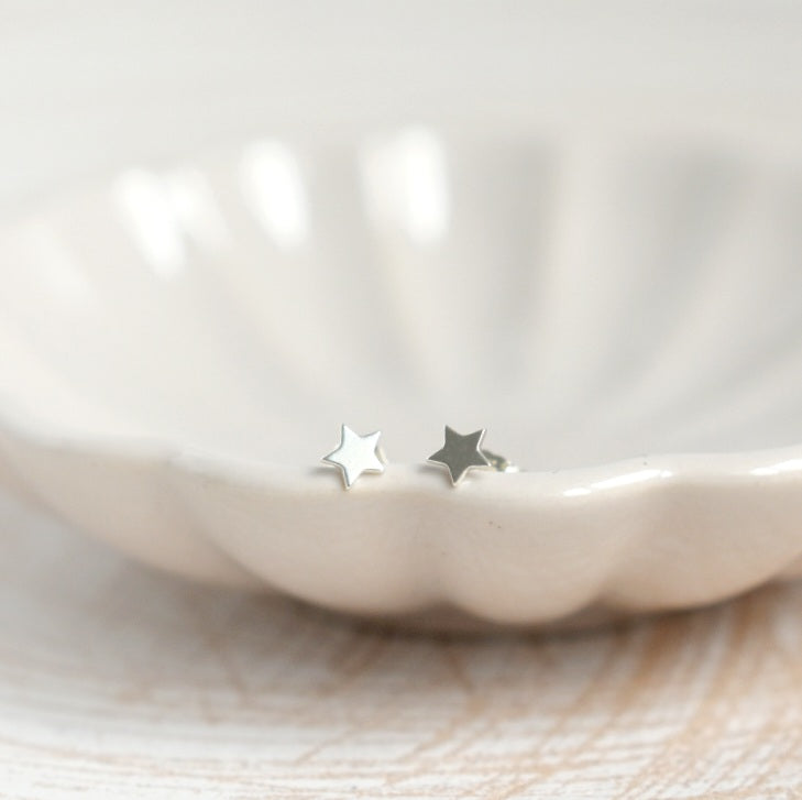Sterling Silver Star Earrings-earrings-January Eleven