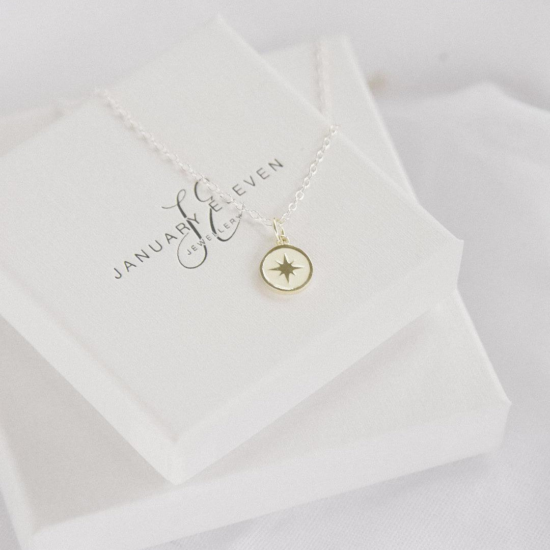 Sterling Silver Pole Star Necklace-necklace-January Eleven