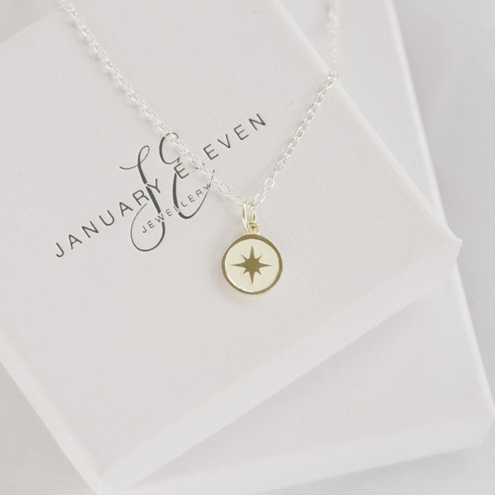 Sterling Silver Pole Star Necklace-necklace-January Eleven