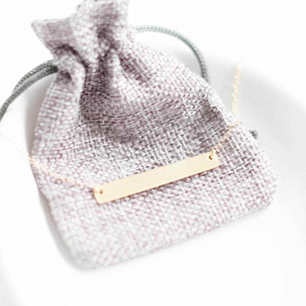 Gold Bar Necklace-necklace-January Eleven