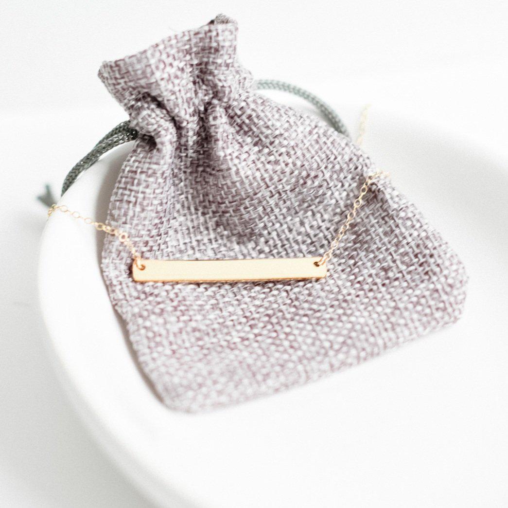 Gold Bar Necklace-necklace-January Eleven