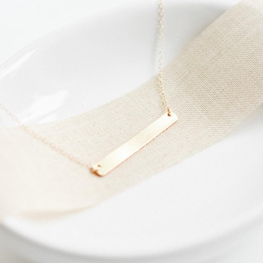 Gold Bar Necklace-necklace-January Eleven