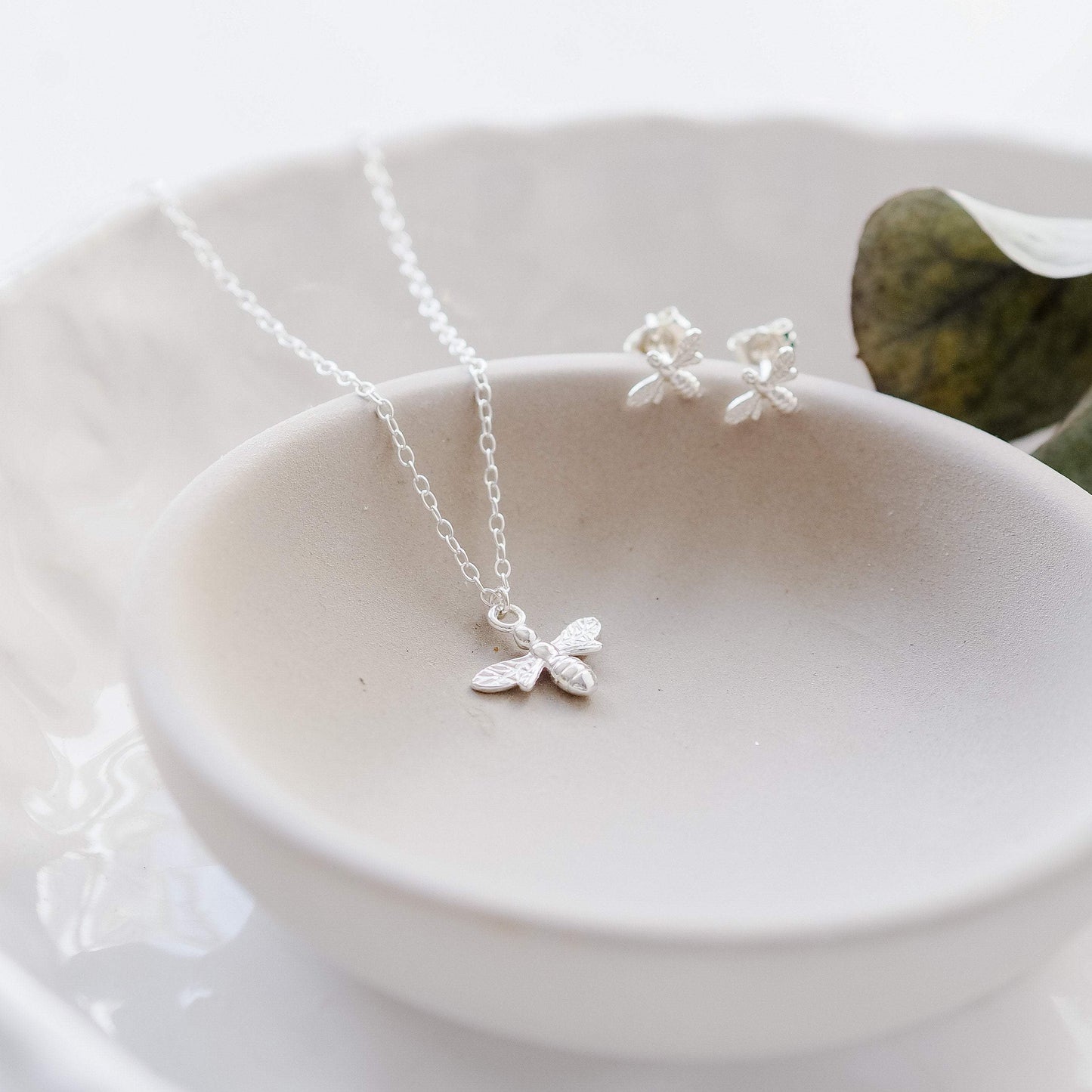 Sterling Silver Bee Necklace-necklace-January Eleven
