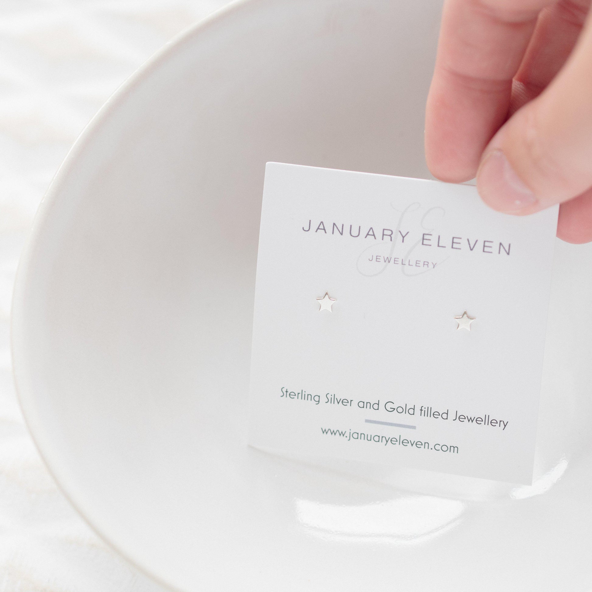 Sterling Silver Star Earrings-earrings-January Eleven